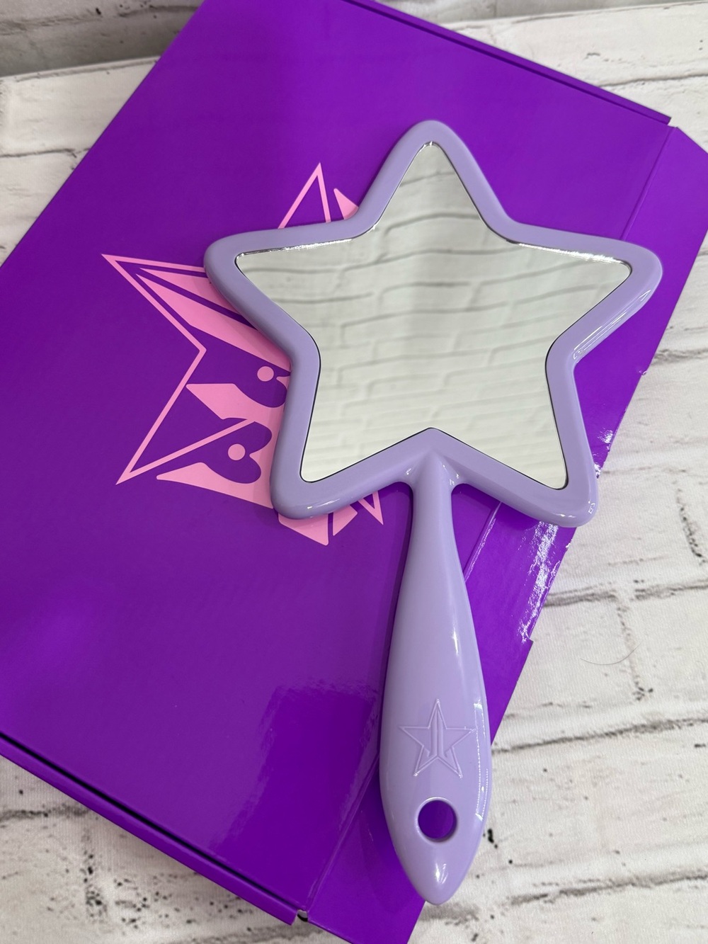 Like new Jeffree Star Cosmetics Lavender Hand Mirror, Blow Pony, with box